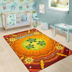 custom-text-aboriginal-area-rug-turtle-circle-dot-painting-art