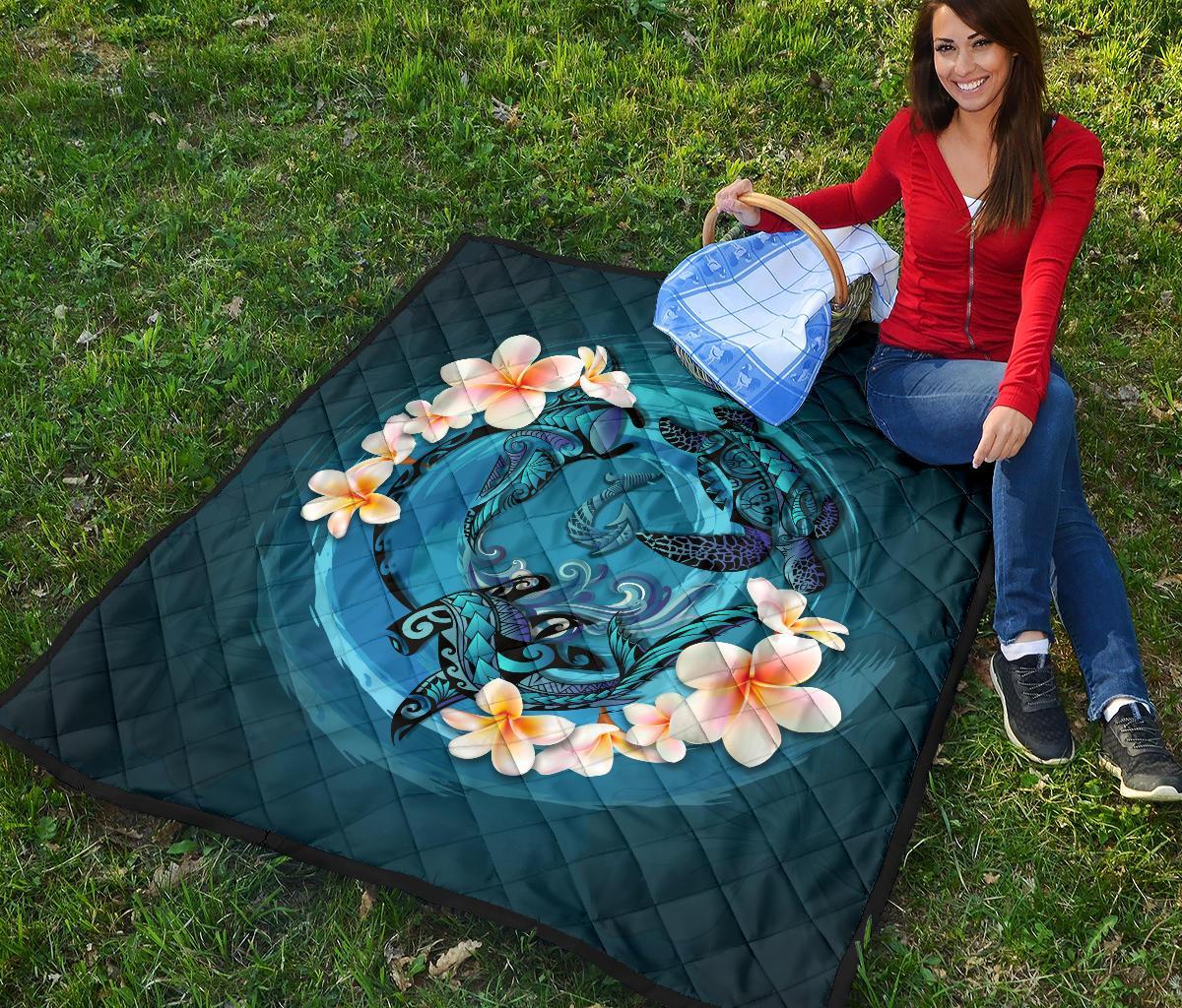 new-zealand-premium-quilt-blue-plumeria-animal-turtle-tattoo