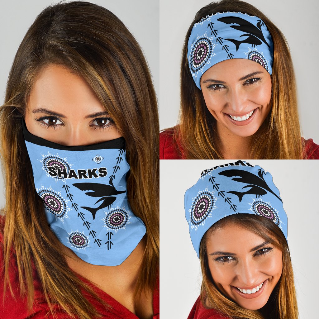 cronulla-bandana-3-pack-sharks-simple-indigenous-blue