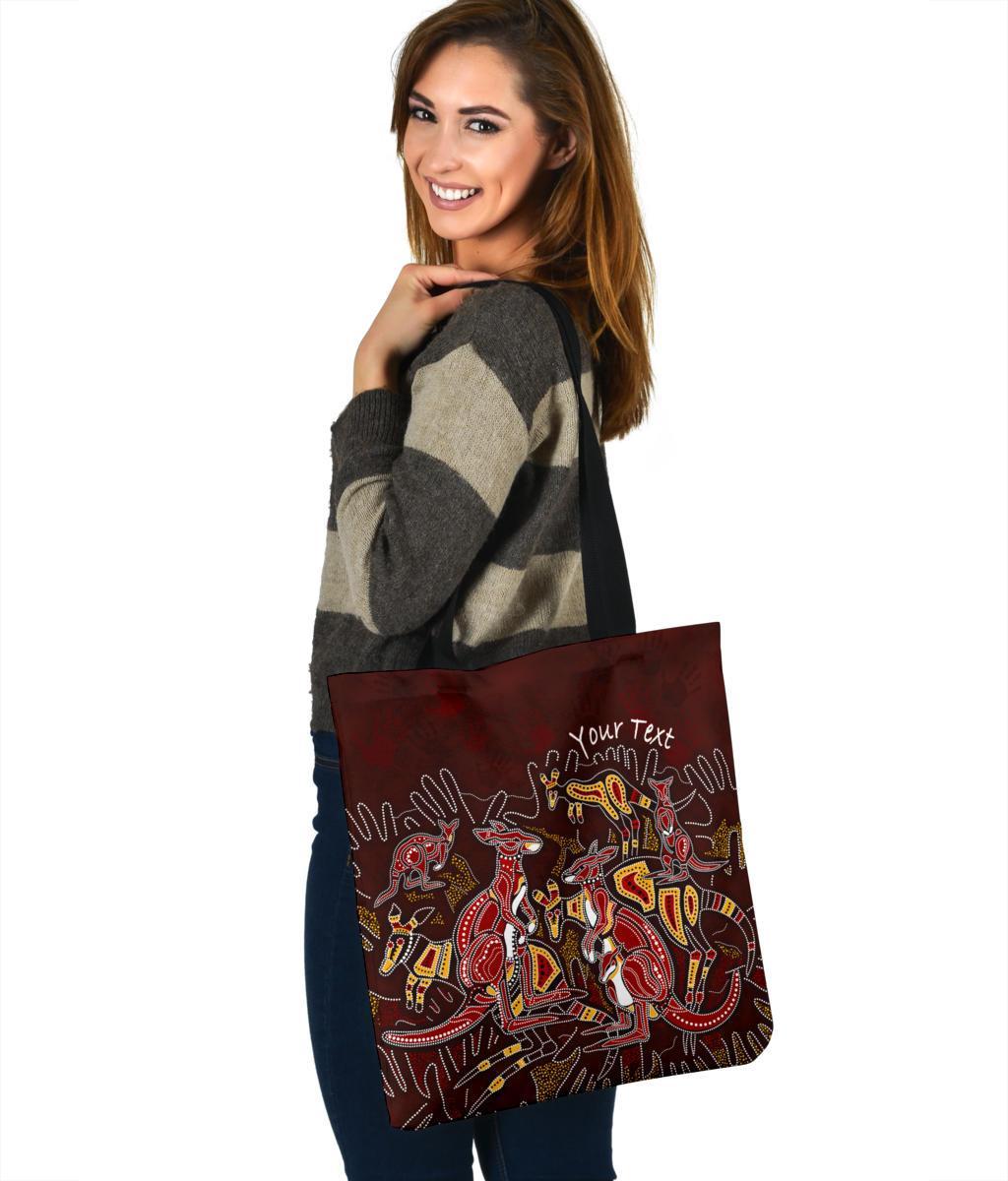 custom-aboriginal-tote-bags-kangaroo-family-with-hand-art
