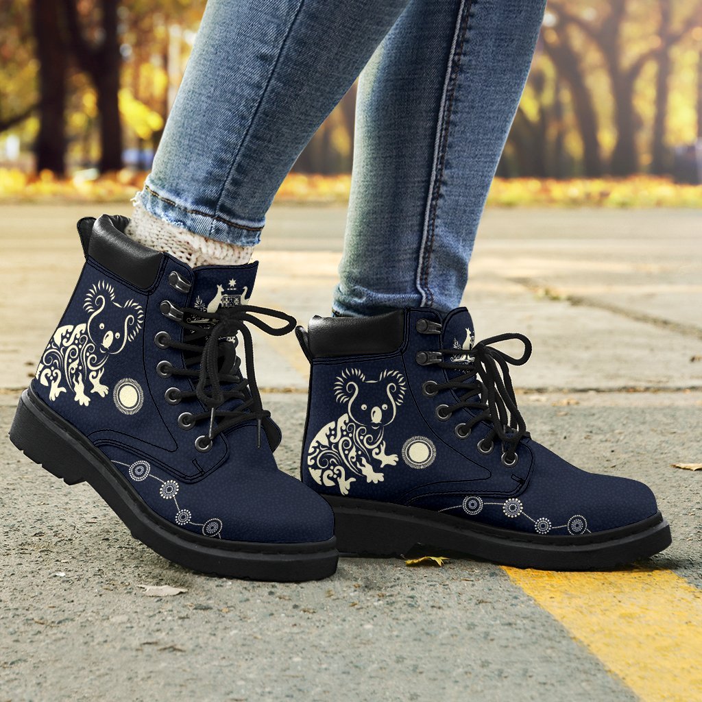 aboriginal-boots-koala-patterns-treasure-australia-coat-of-arms-all-season