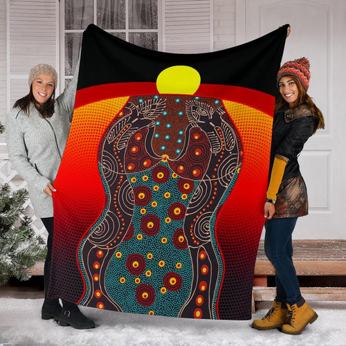 premium-blanket-aboriginal-sublimation-dot-pattern-style-red