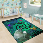 new-zealand-area-rug-koru-fern-mix-tui-bird-tropical-floral-turquoise