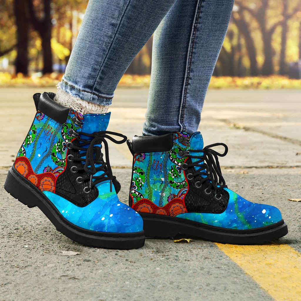 aboriginal-all-season-boots-aussie-indigenous-patterns-blue
