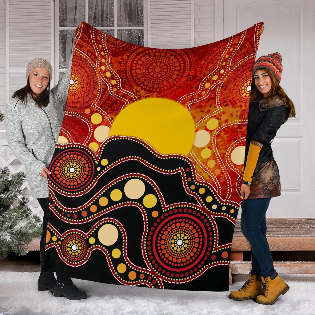 aboriginal-premium-blanket-aboriginal-lives-matter-flag-dot-painting-art
