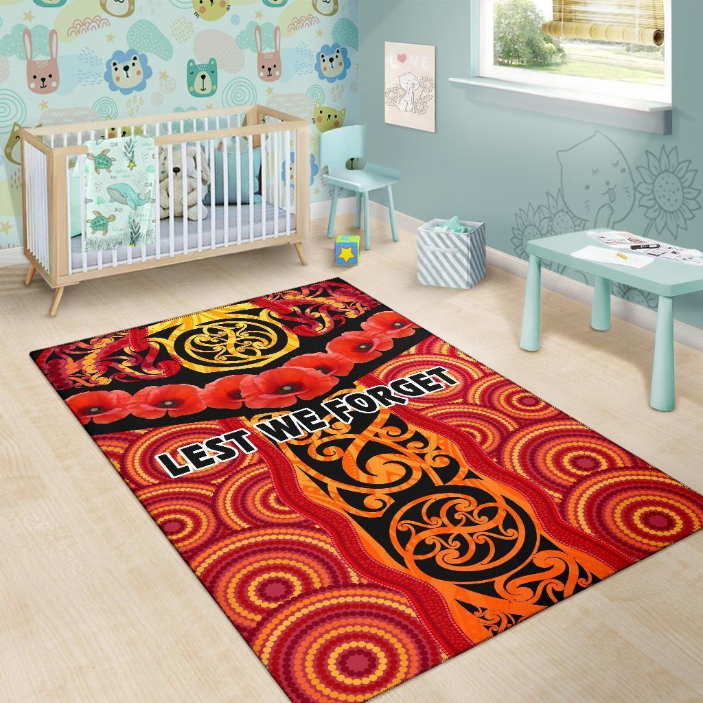 anzac-lest-we-forget-poppy-area-rug-new-zealand-maori-silver-fern-australia-aboriginal