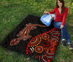 aboriginal-premium-quilt-aboriginal-lizard-with-dot-painting-pattern