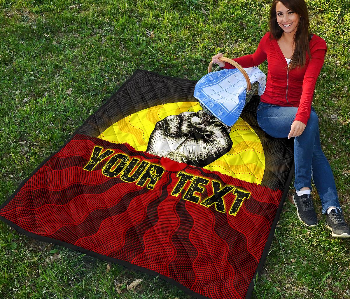 custom-aboriginal-premium-quilt-black-lives-matter-sun-dot-painting