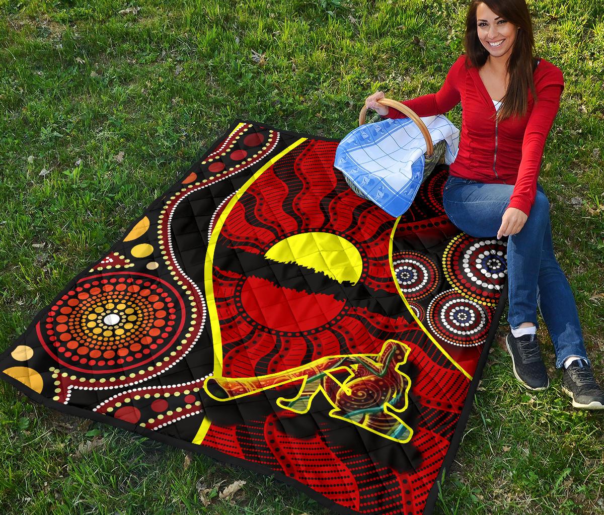 premium-quilt-australia-aboriginal-dots-with-didgeridoo