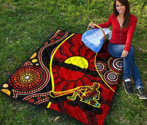 premium-quilt-australia-aboriginal-dots-with-didgeridoo