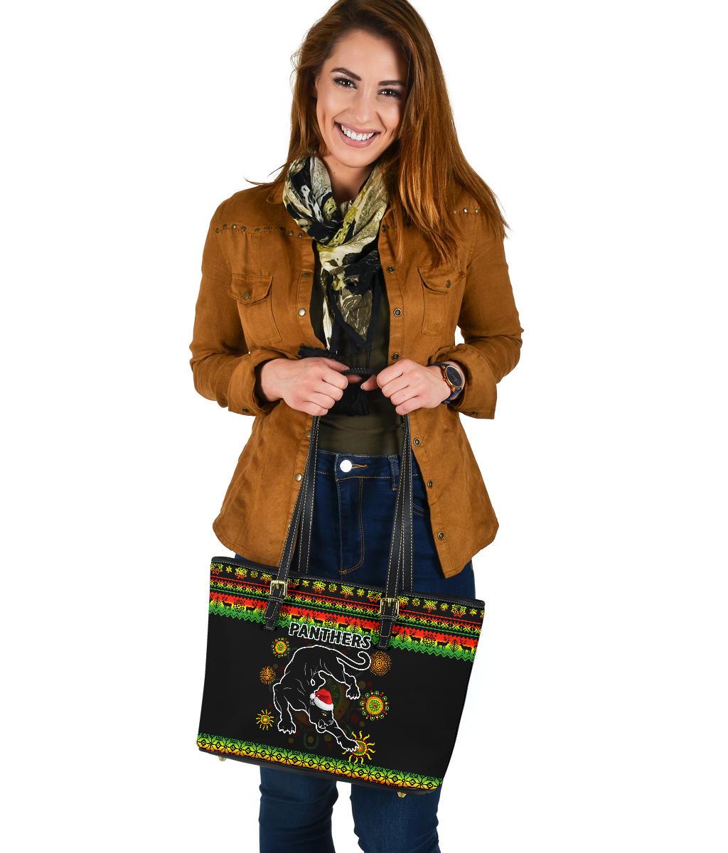 penrith-panthers-christmas-small-leather-tote-indigenous