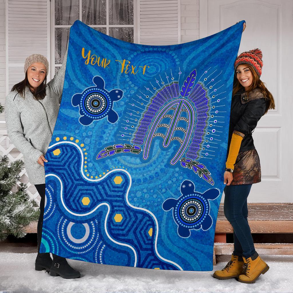 torres-strait-personalised-premium-blanket-dhari-and-turtle