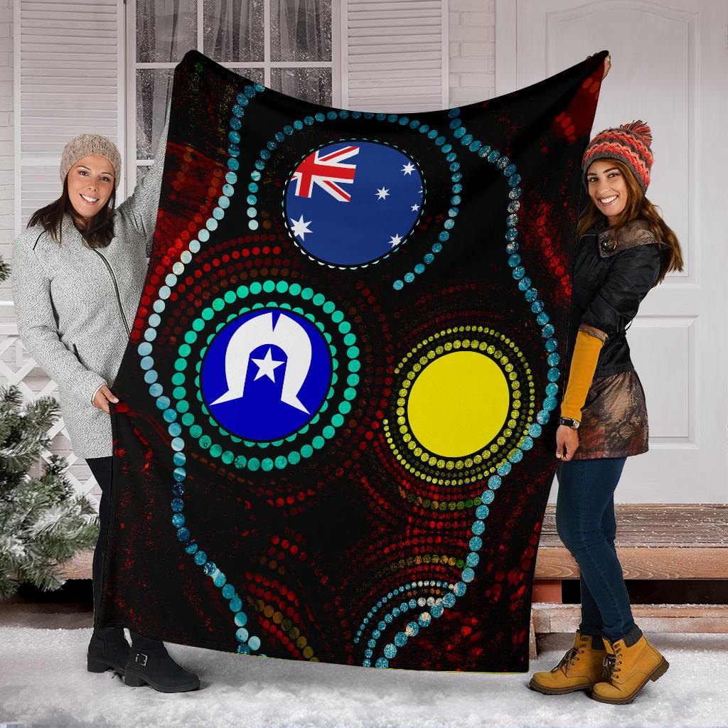premium-blanket-aboriginal-dot-painting-flag