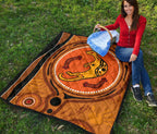 aboriginal-premium-quilt-indigenous-snake-hand-brown-color