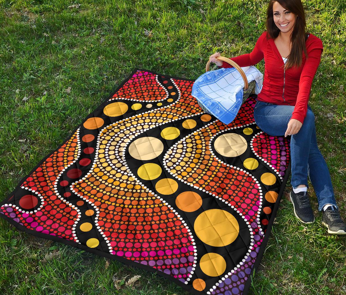 aboriginal-premium-quilt-australia-colorful-circle-dot-painting-art