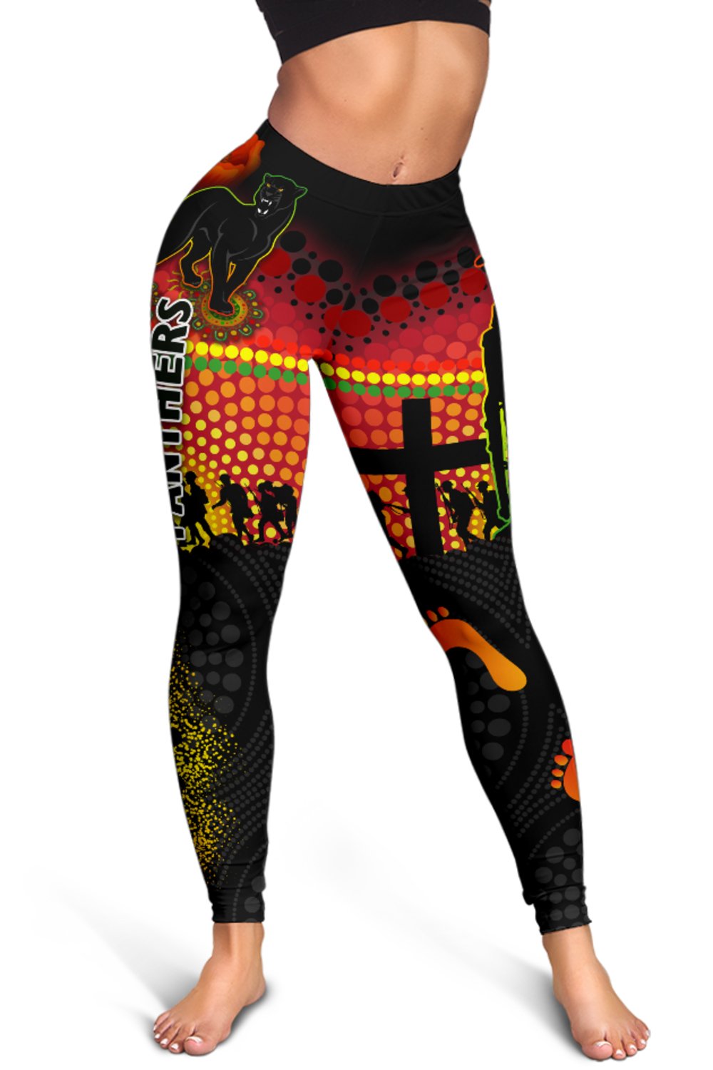 penrith-women-leggings-indigenous-panthers-anzac-day-lest-we-forget