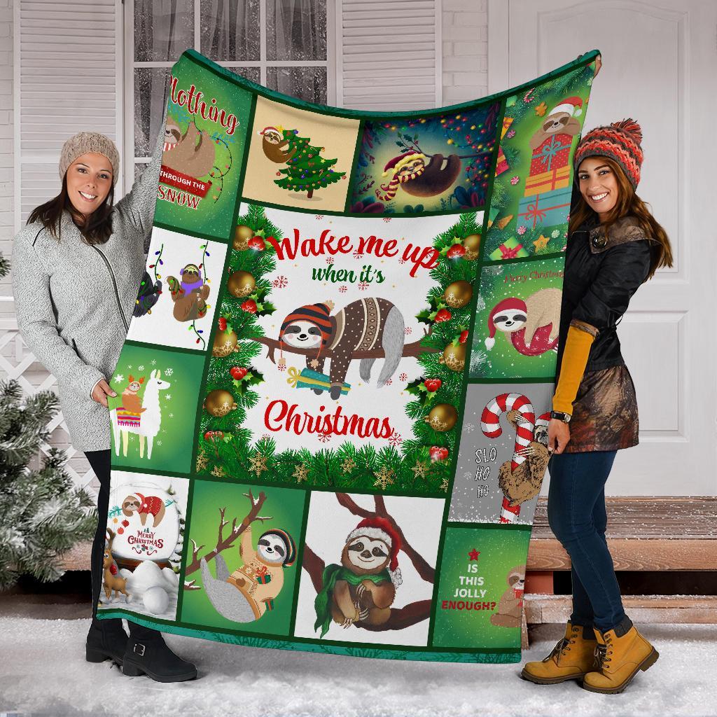christmas-premium-blanket-light-green-merry-christmas