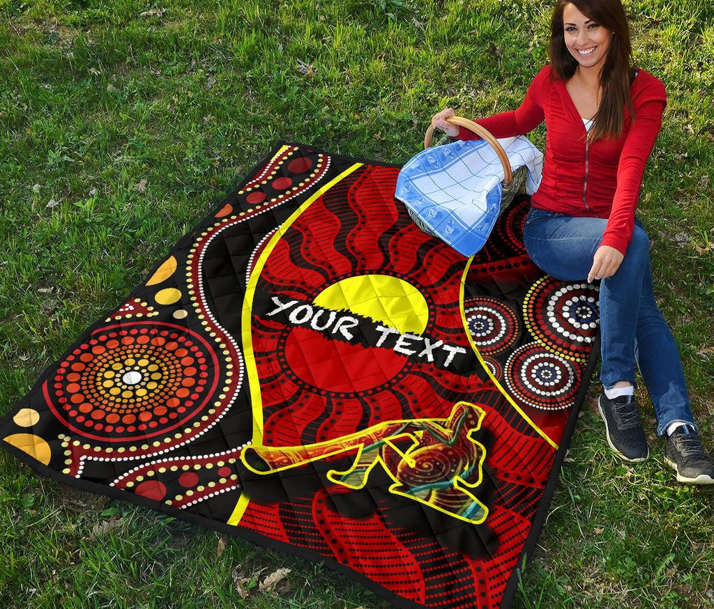 custom-1saustralia-premium-quilt-australia-aboriginal-dots-with-didgeridoo