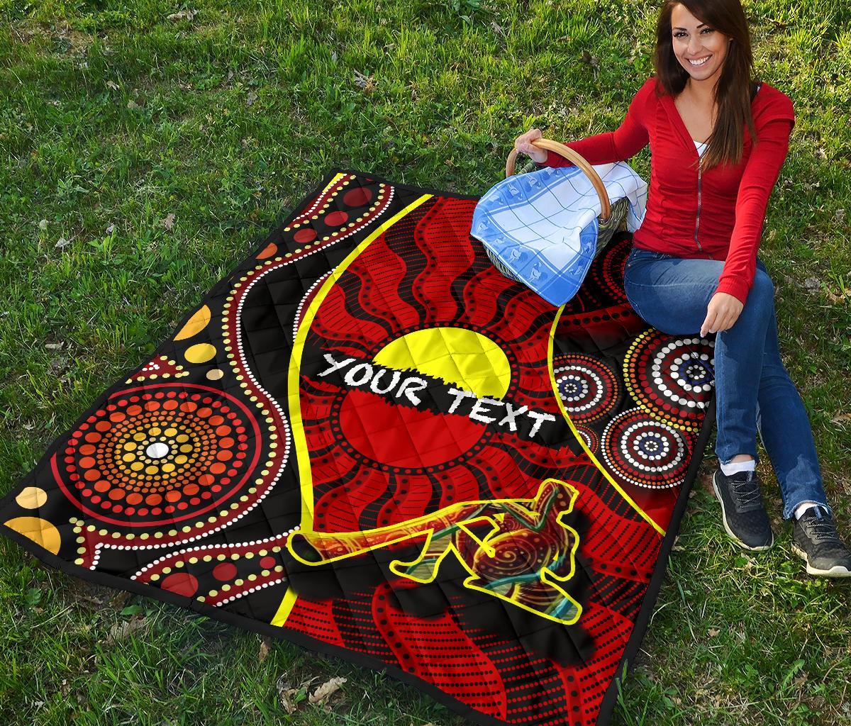 custom-1saustralia-premium-quilt-australia-aboriginal-dots-with-didgeridoo