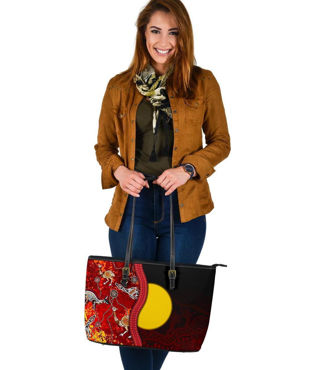 aboriginal-leather-tote-bag-red-indigenous-flag