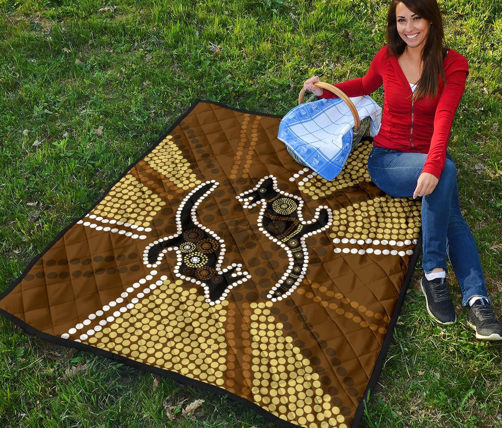 aboriginal-premium-quilt-australia-kangaroo-brown-dot-painting