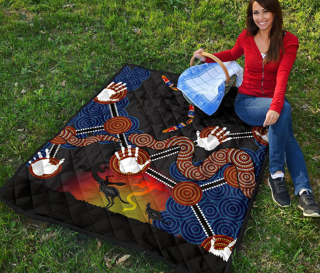 aboriginal-premium-quilt-australian-boomerang-and-snake-indigenous-art