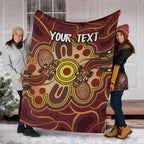 custom-aboriginal-premium-blankets-indigenous-lizard-dot-painting-art