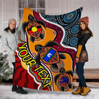 custom-premium-blanket-australia-aboriginal-dots-with-turtle-and-naidoc-flags