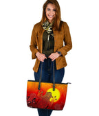 aboriginal-leather-tote-bag-indigenous-frog-red
