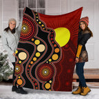 aboriginal-premium-blanket-australia-aboriginal-lives-matter-flag-circle-dot-painting-art