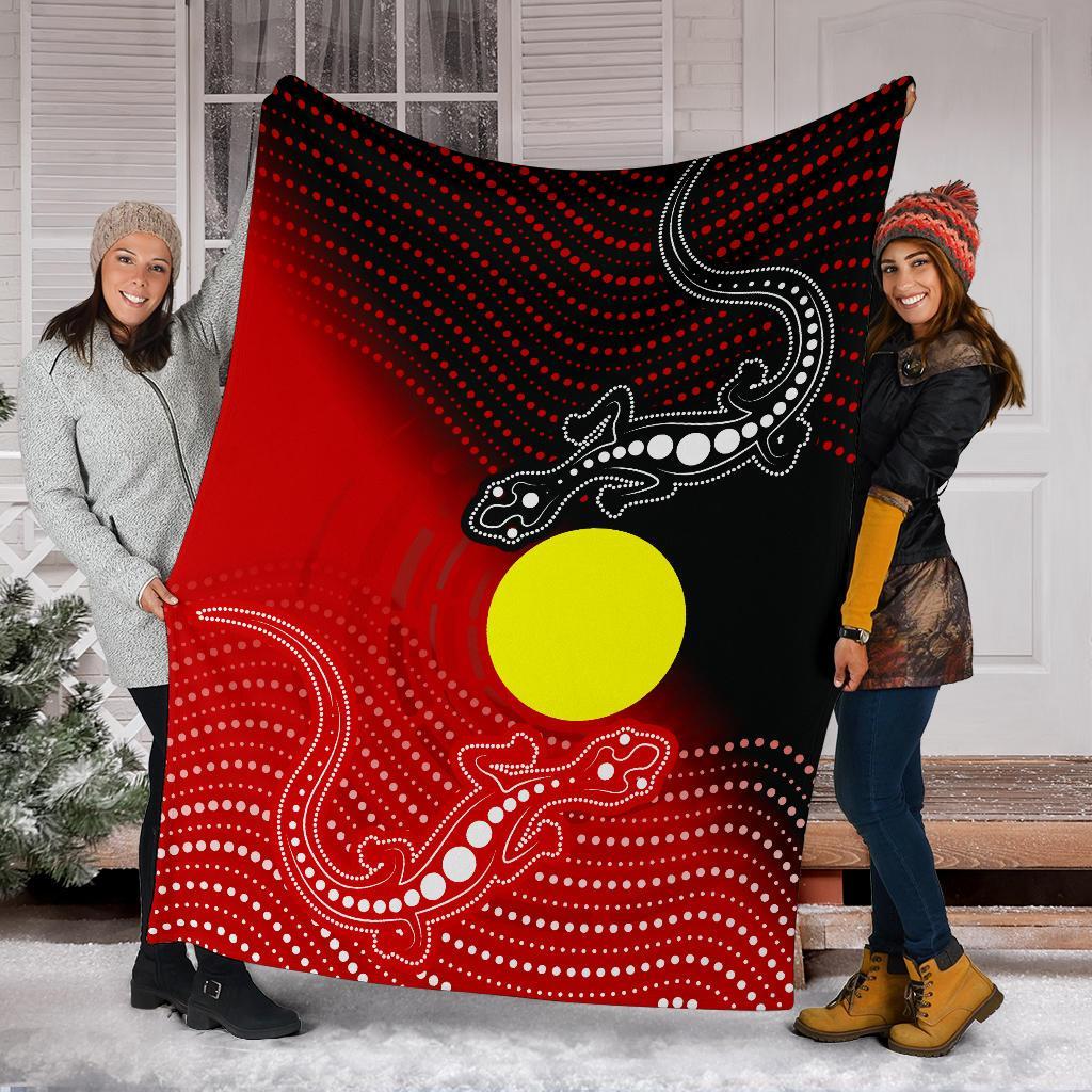 aboriginal-premium-blanket-two-indigenous-lizard