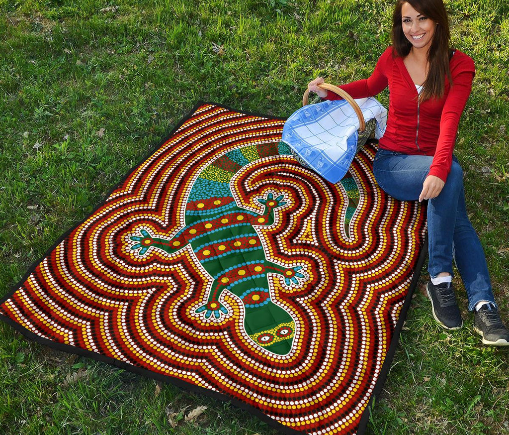 premium-quilts-lizard-coverlets-aboriginal-dot-painting