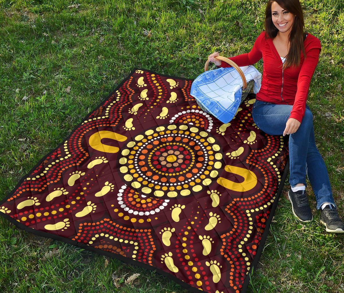 aboriginal-premium-quilt-indigenous-circle-footprint
