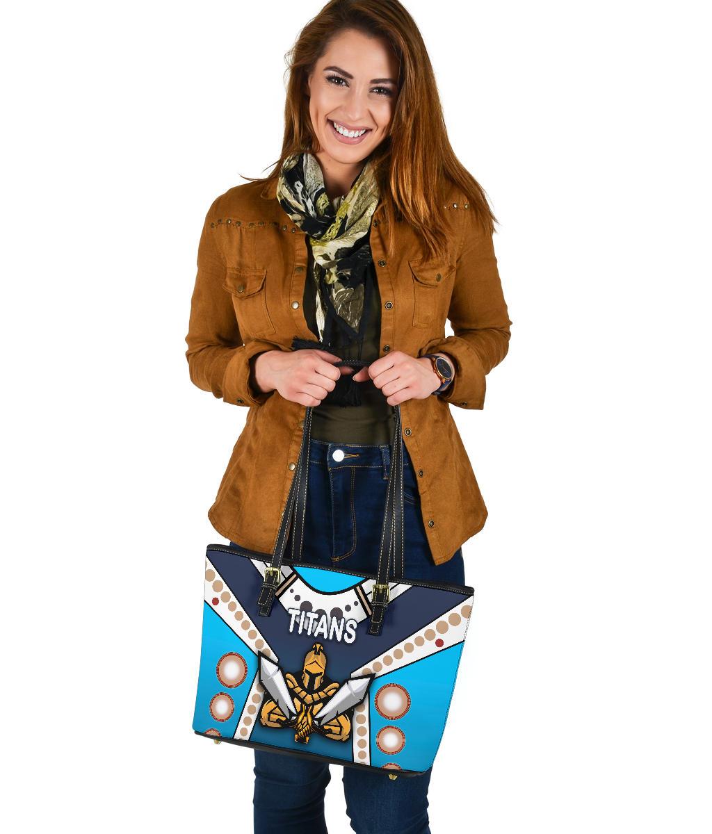 gold-coast-small-leather-tote-titans-gladiator-simple-indigenous