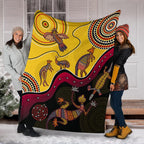 aboriginal-premium-blanket-indigenous-animals-life-art
