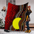 aboriginal-premium-blanket-aboriginal-flag-lizard-dot-painting-style