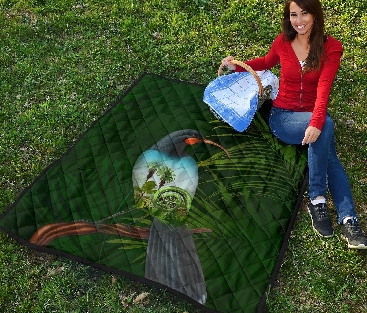 huia-bird-new-zealand-premium-quilt
