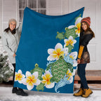 plumeria-sea-turtle-premium-blanket
