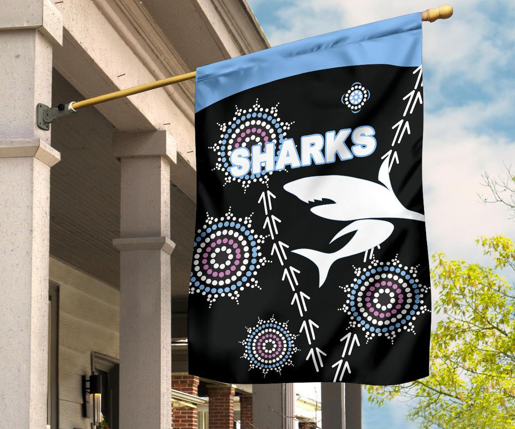 cronulla-flag-sharks-simple-indigenous-black