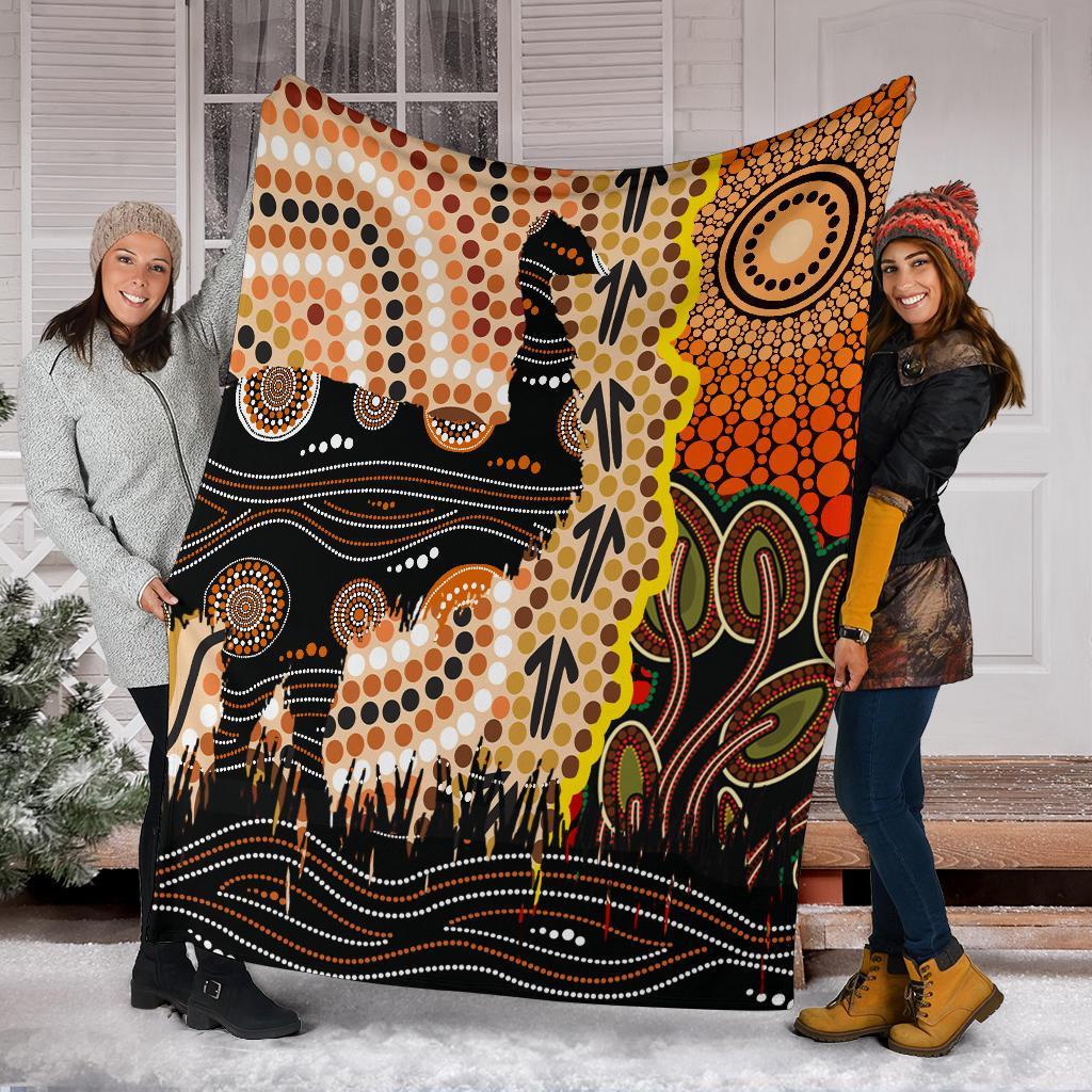 premium-blanket-australian-aboriginal-sun-and-emu
