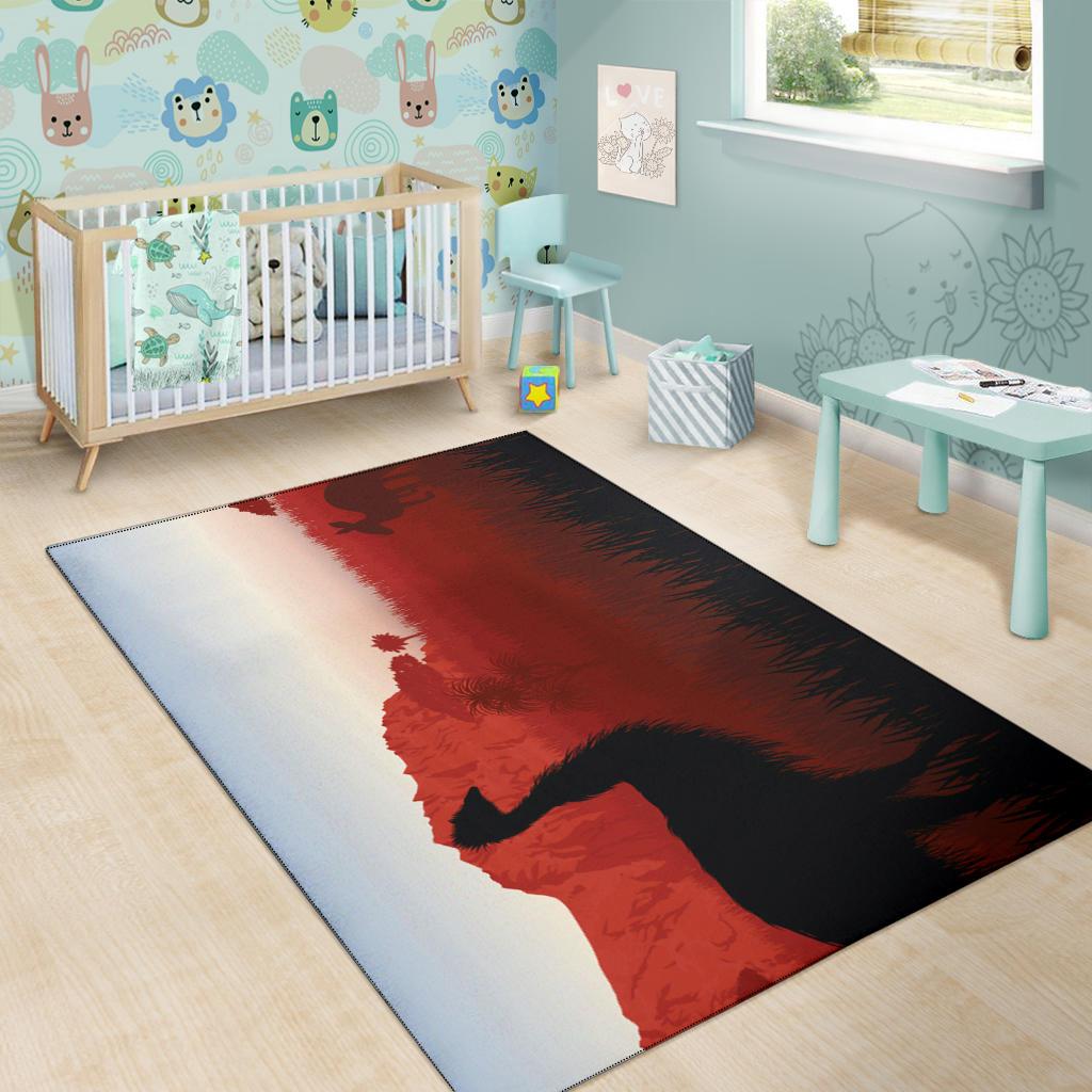 area-rug-australian-nature-with-emu-and-kangaroo