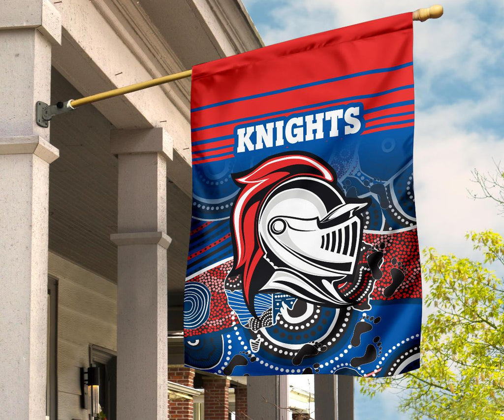 custom-personalised-knights-flag-newcastle-aboriginal-horizontal-style