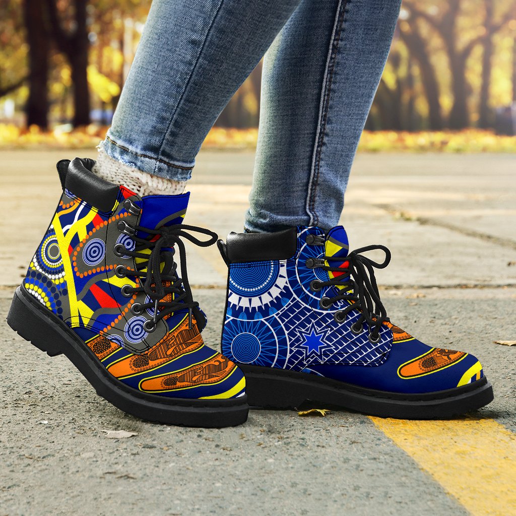 aboriginal-all-season-boots-australian-boomerang-dot-painting-art
