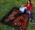 aboriginal-personalised-premium-quilt-aboriginal-lizard-with-dot-painting-pattern