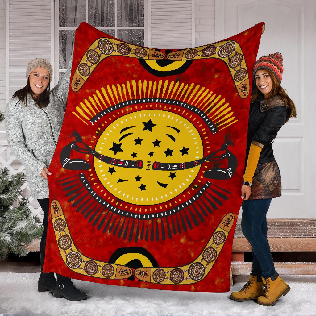 premium-blanket-lizard-and-boomerang-pattern