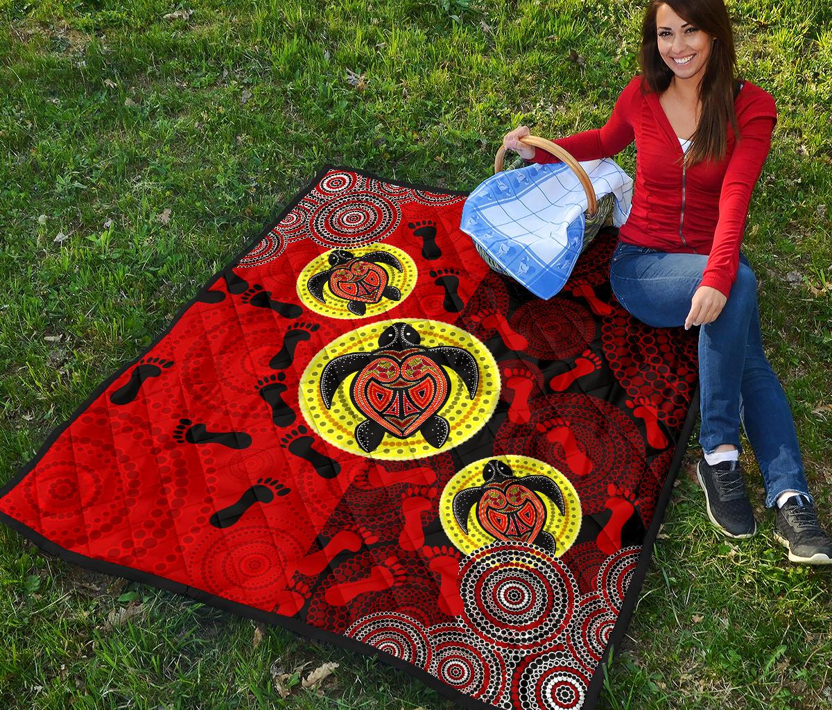 premium-quilt-aboriginal-dot-painting-quilt-turtle