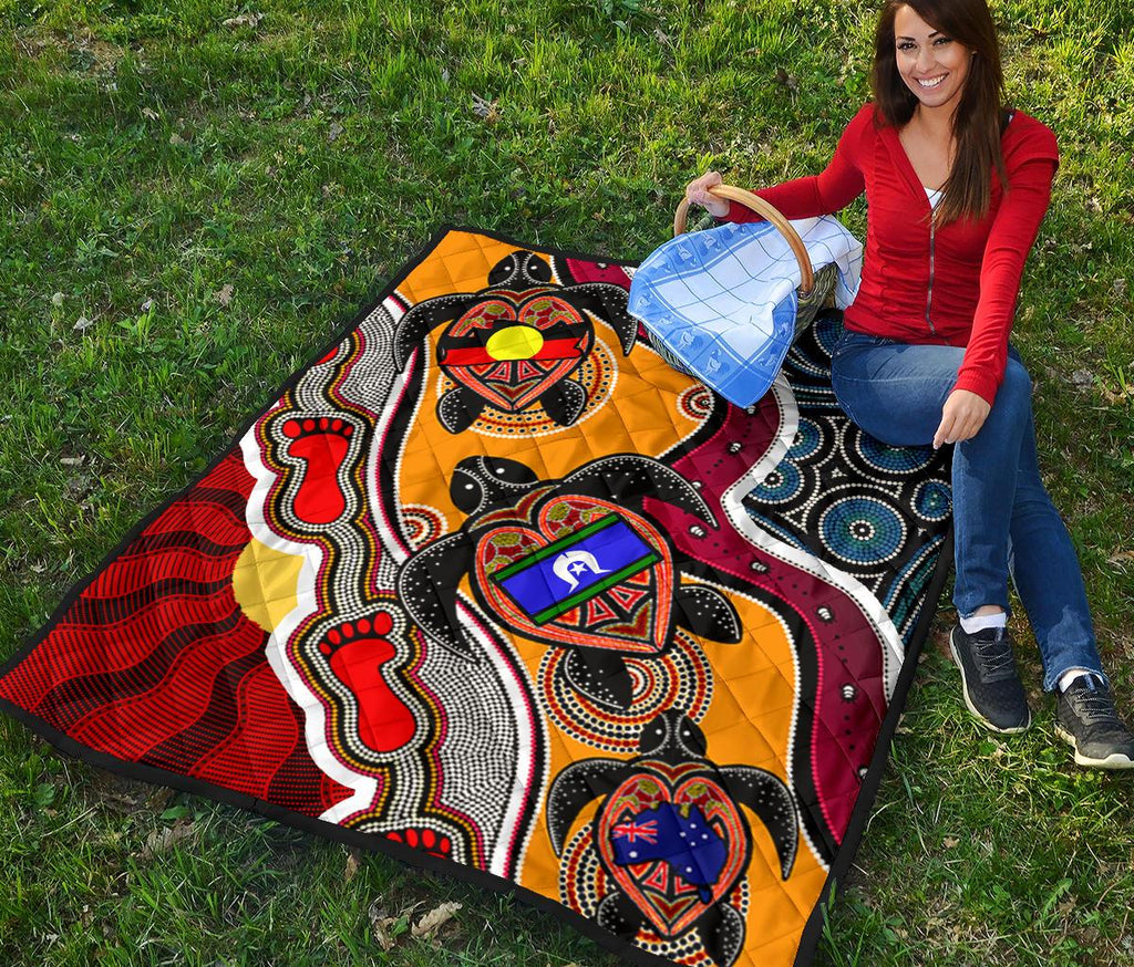 1saustralia-premium-quilt-australia-aboriginal-dots-with-turtle-and-naidoc-flags