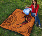 aboriginal-premium-quilt-australia-kangaroo-orange-dot-painting-art