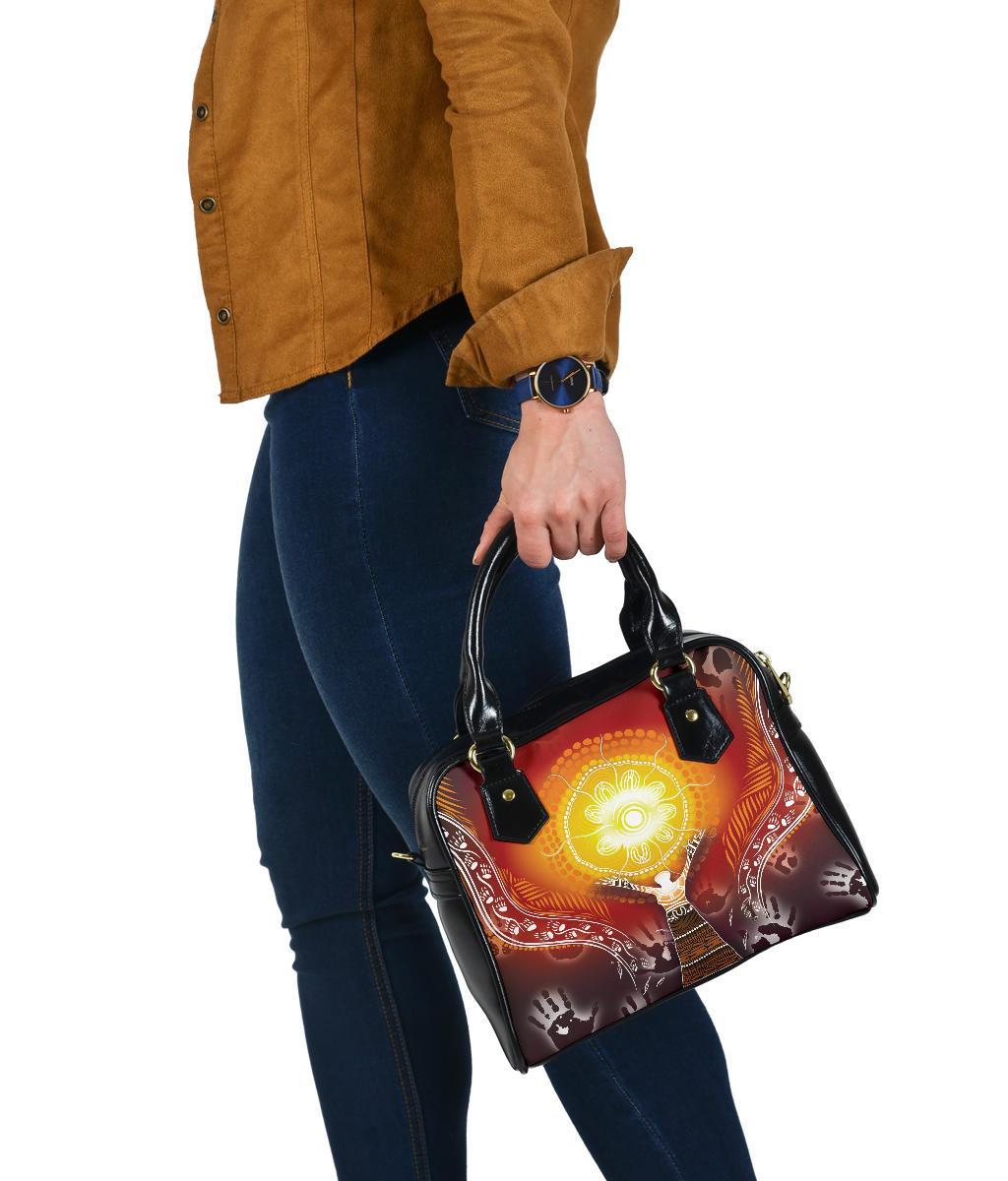 Shoulder Handbag - Australian Aboriginal NAIDOC Week - Because Of Her, We Can - Vibe Hoodie