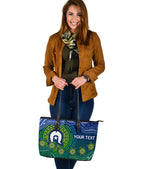 custom-text-torres-strait-islanders-large-leather-tote-bag-aboriginal-turtle